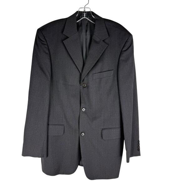 Hugo Boss Da Vinci/Lucca Super 100s Wool Blazer Charcoal Gray Size 42R - Picture 1 of 7